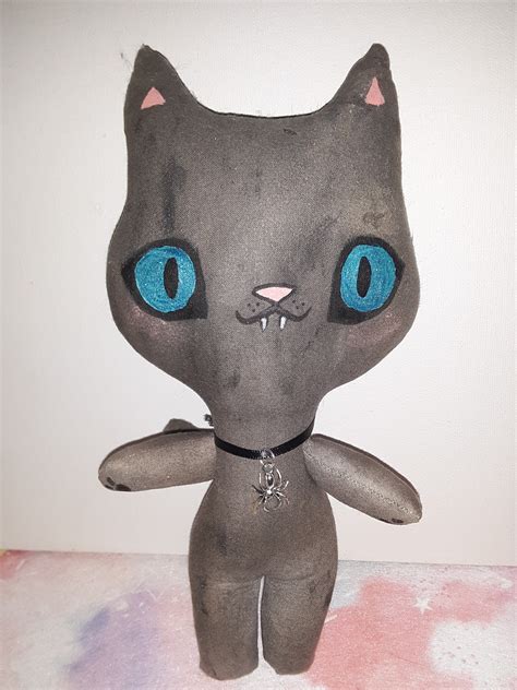 Plush Cat Art Doll Black Cat Calico Cat - Etsy