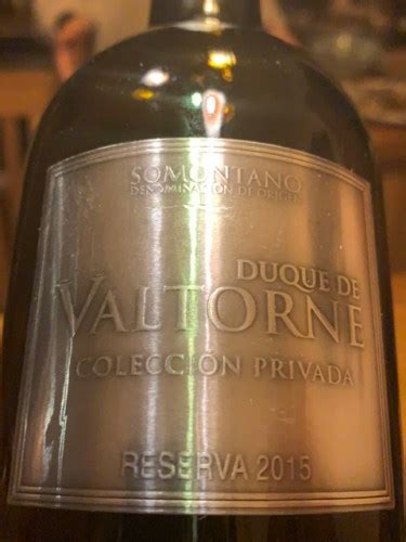 2015 Bodega Sommos Duque de Valtorne Colección Privada Reserva Vivino US