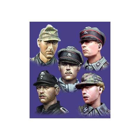 Alpine Miniatures H Wss Panzer Crew Heads Set