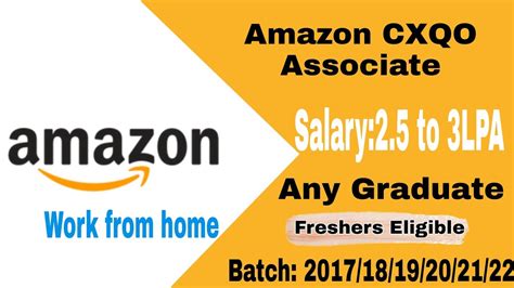 Amazon CXQO Associate Work From Home Amazon Recruitment 2022