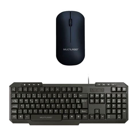 Combo Office Teclado C Fio Slim Multimídia Usb E Mouse s Fio Slim Box