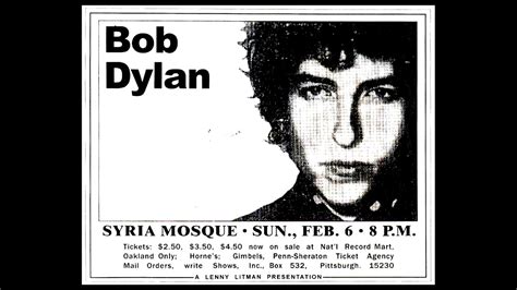Bob Dylan It Ain T Me Babe Live Pittsburgh RARE YouTube