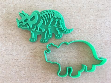 Stl File Dinosaur Triceratops Skeleton Fossil Cutter Cookies Dinos