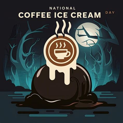 National Coffee Ice Cream Day Premium Ai Generated Image