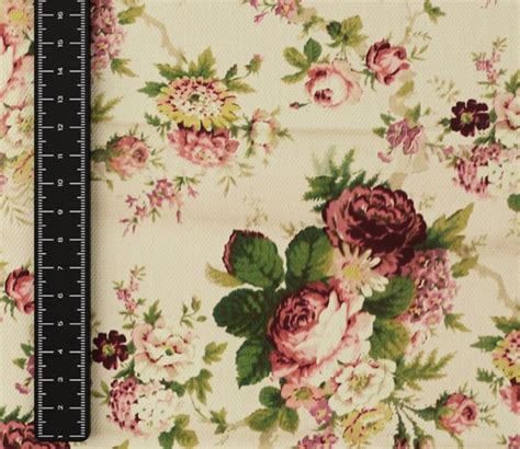 Buy Cream Blossom Floral Print Cotton Fabric At Off Online