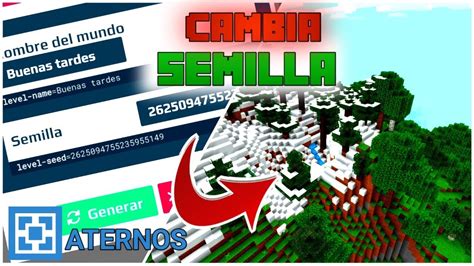 CAMBIA LA SEMILLA DE TU SERVIDOR ATERNOS YouTube