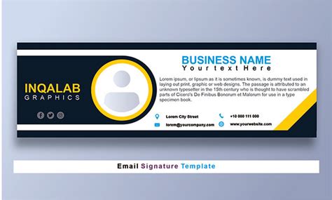 Email Signature Banner Template Free Vector Image PSD & Cdr file Download