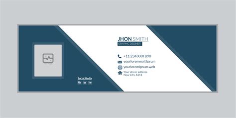 Modern Business Email Signature Design Templates Vector Professional