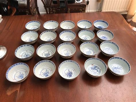 Bowls 20 Rice Pattern Porcelain China First Half Catawiki