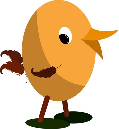 Orange bird, illustration, vector on white background. 13471831 Vector ...