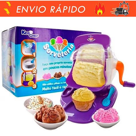 Brinquedo Maquina De Fazer Sorvete Infantil Chef Fabrica De Sorvete