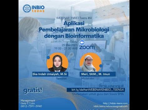 Webinar Aplikasi Pembelajaran Mikrobiologi Dengan Bioinformatika