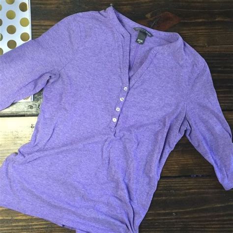 Victorias Secret Purple Henley Top Henley Top Tops Henley