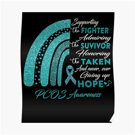 Pcos Warrior Supporting Fighter Pcos Awareness Poster For Sale By