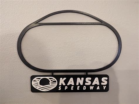 Kansas Speedway Track Map With Nameplate By Dakjones82 Makerworld