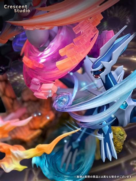 Pokemon Crescent Studio Palkia X Dialga Resin Statue Kaionation