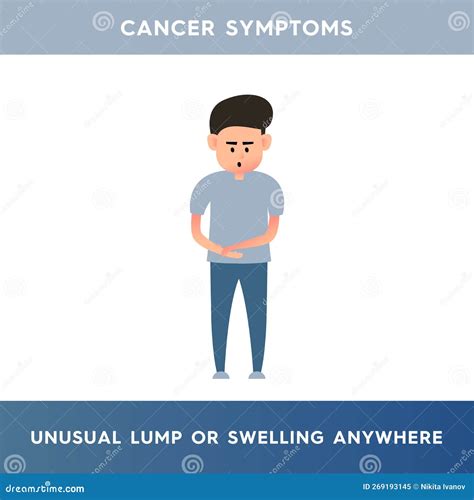 Vector Illustration Of A Frightened Man Who Examines His Hand. The Man