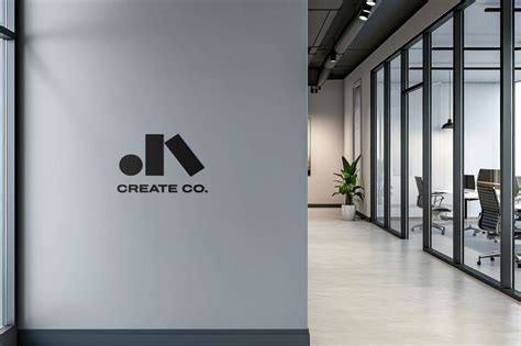 Editable Office Logo Wall Mockup Premium Mockup Generator Rawpixel