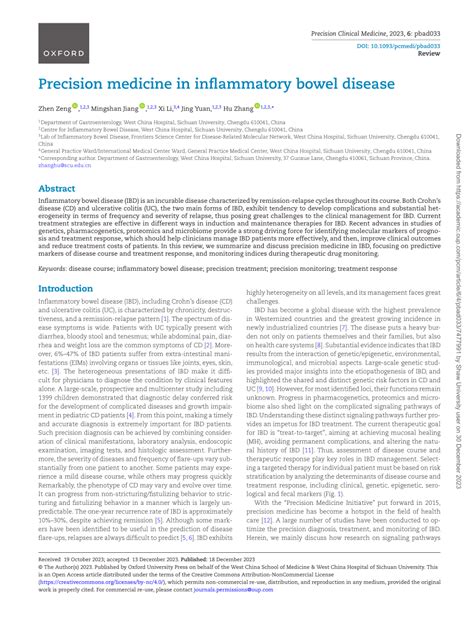 Pdf Precision Medicine In Inflammatory Bowel Disease