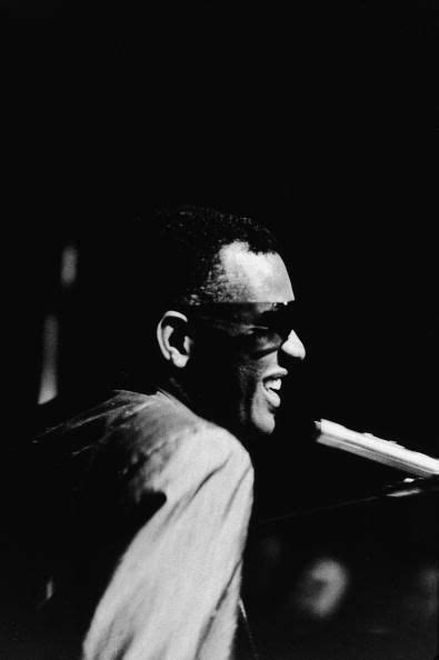 Musician Ray Charles Performing At A Microphone C 1960 Ray