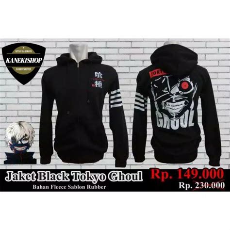 Jual Jaket Anime Tokyo Ghoul Kaneki Black Shopee Indonesia