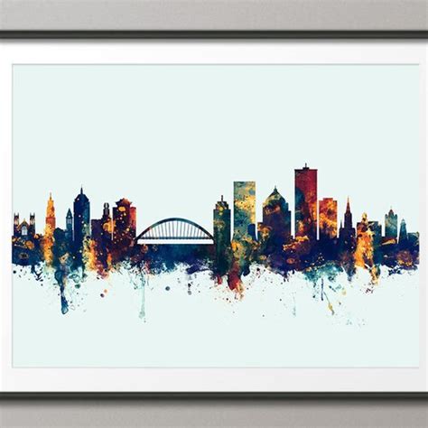 Rochester New York Skyline Art Print Poster Ny Item T4879 Etsy