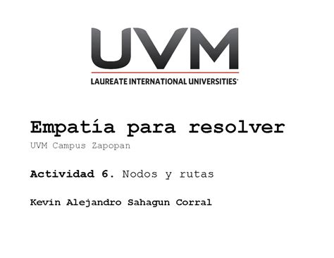 A6 KASC Nodos y Rutas Actividad 6 BBC Empatía para resolver UVM