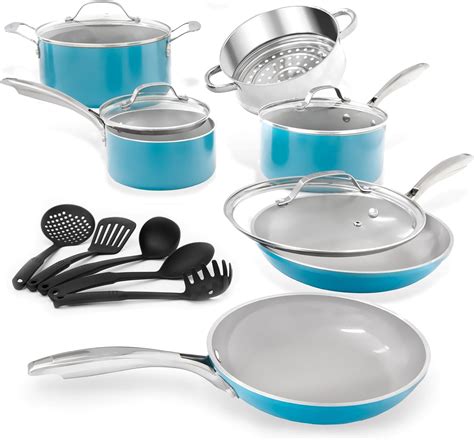 Amazon Gotham Steel Piece Ceramic Pots And Pans Set Non Stick