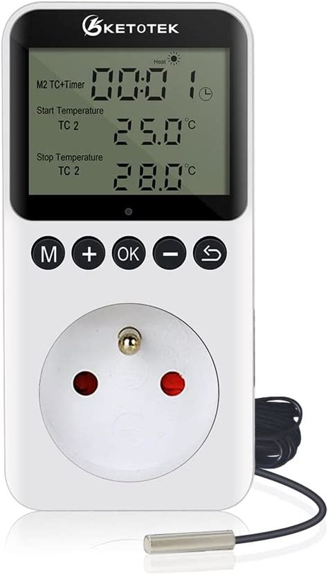 Inkbird ITC 308 Prise Thermostat Numérique 2 Relais 220V Sonde