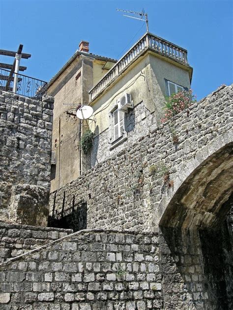 Old Narrow Street In Herceg Novi. The Town Of Herceg Novi In Montenegro ...