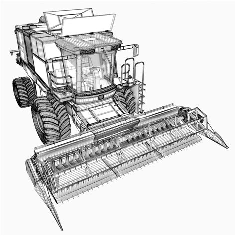 Combine Harvester Drawing At Getdrawings Free Download