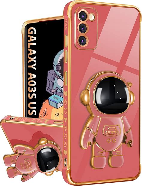 For Samsung Galaxy A03s Case With Astronaut Stand Women Girls For