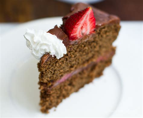 Double Chocolate Ganache Strawberry Layer Cake Vegan