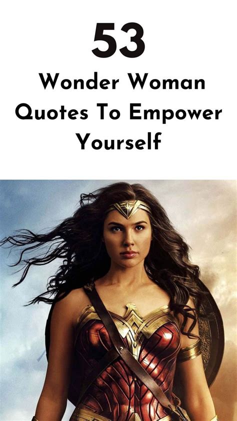 wonder woman quote with the title 53 wonder woman quotes to empower ...