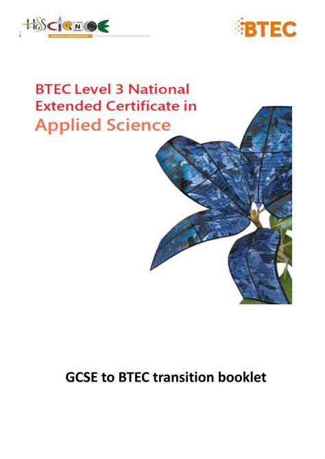 Pdf Gcse To Btec Transition Booklet Dokumentips