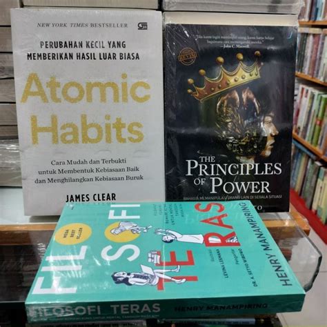 Jual Paket 3 Buku Atomic Habits The Principles Of Power Dan Buku