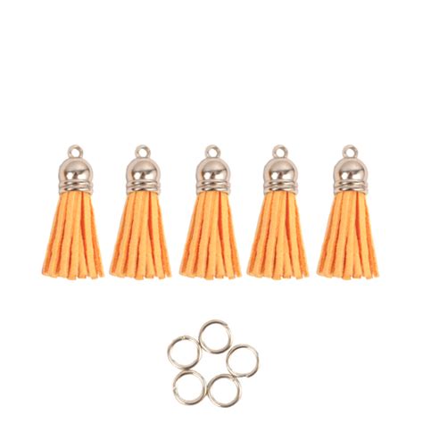 Mini Tassels 5 Pack Peach