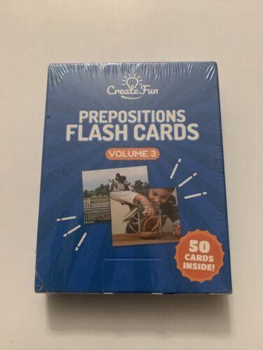 Createfun Preposition Flash Card Bundle Educational Flashcards New