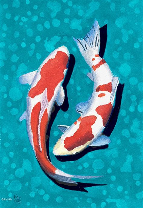 koi fish in 2024 | Fish painting, Koi art, Fish art