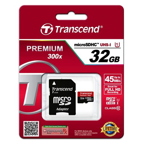 Transcend Microsdhc 32gb Uhs 1 Premium Class 10 Computer Zone