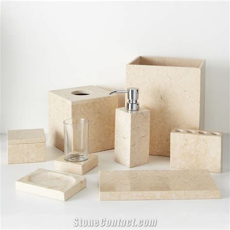 Beige Limestone Bathroom Accessoriesbathroom Sets From China