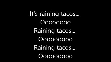 Its Raining Tacos Lyrics Youtube