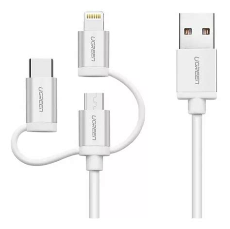 Cable De Datos Ugreen Ugreen USB A P Micro USB Lightning Y Tipo C De 1