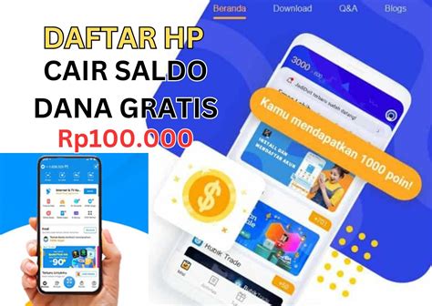 Langsung Cair Saldo Dana Rp Gratis Modalnya Cuma Daftarkan Nomor Hp