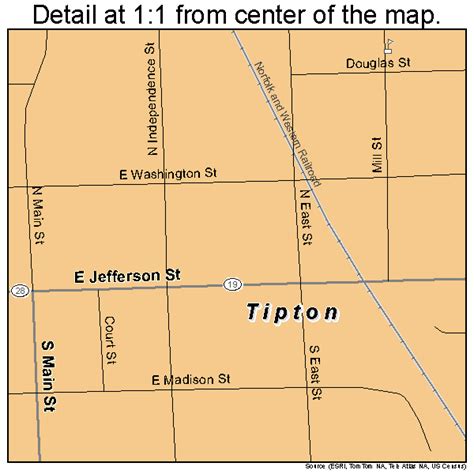 Tipton Indiana Street Map 1875986