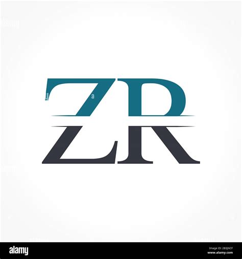 Initial ZR Logo Design Vector Template. Creative Letter ZR Business ...