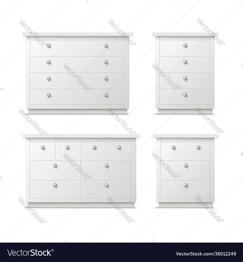 Set Drawers Royalty Free Vector Image VectorStock