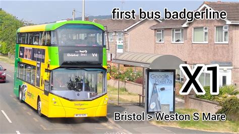 First Bus Badgerline X1 Bristol To Weston S Mare HEI YouTube