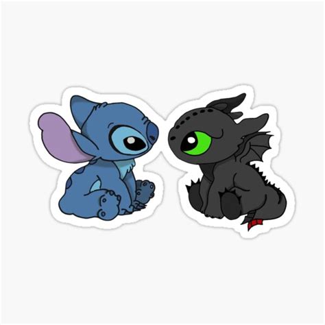 Toothless And Stitch Sticker For Sale By Thepathofneo Redbubble