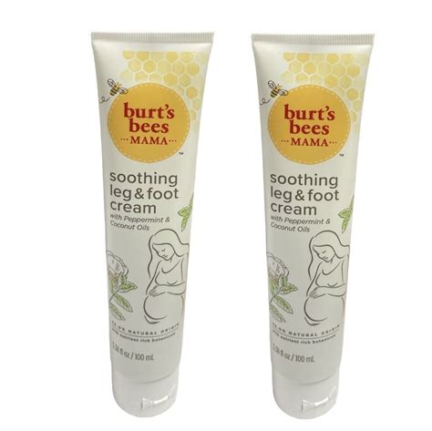 Burt S Bees Mama Soothing Leg Foot Cream Peppermint Cocconut Oils